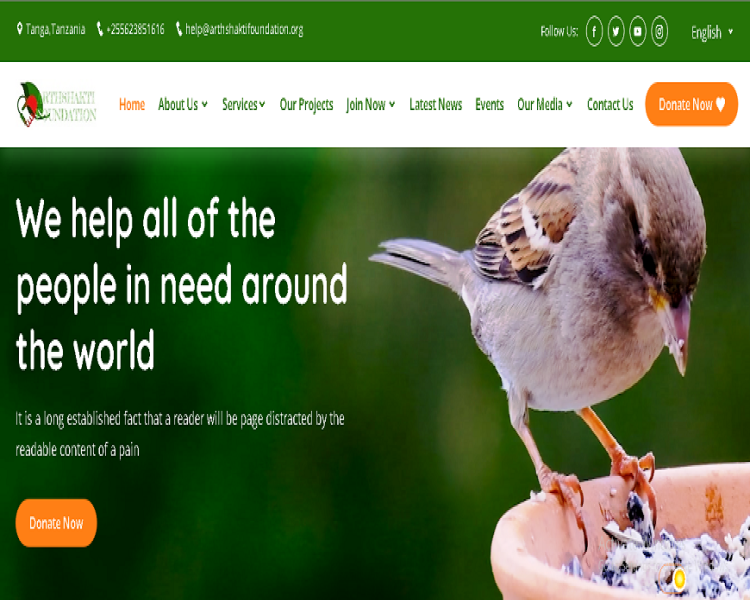 Arth Shakti Foundation Tanzania - Website project by The SoftSys Lucknow