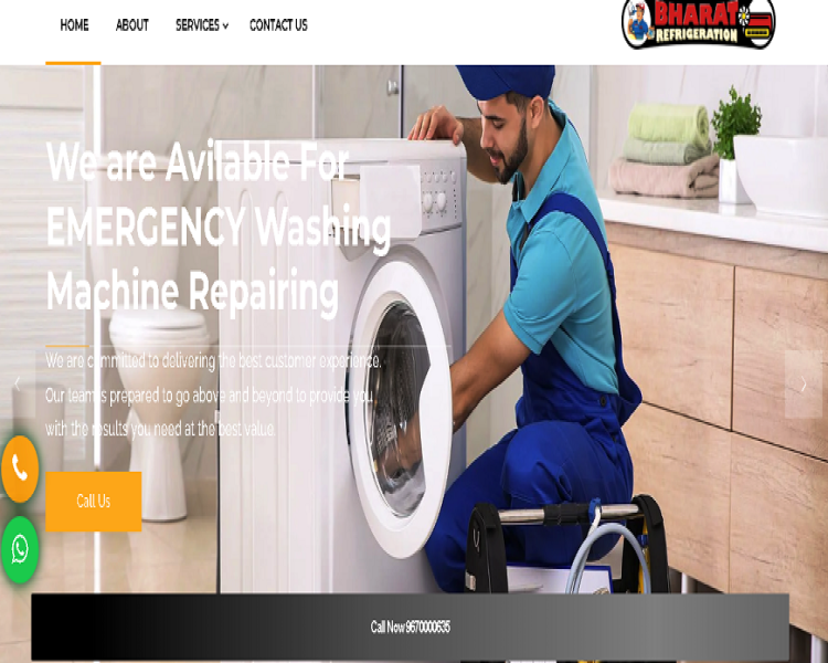 Bharat Refrigeration - Website project by The SoftSys Lucknow