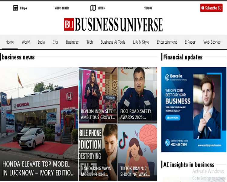 business Universepr - Website project by The SoftSys Lucknow