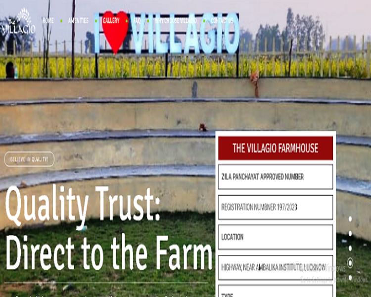 Farm House in Lucknow - Website project by The SoftSys Lucknow