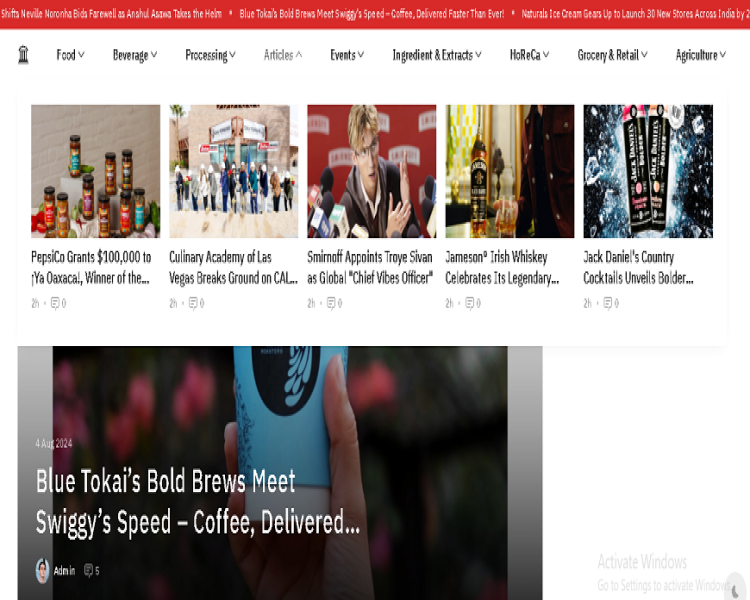 World Food Business - Website project by The SoftSys Lucknow